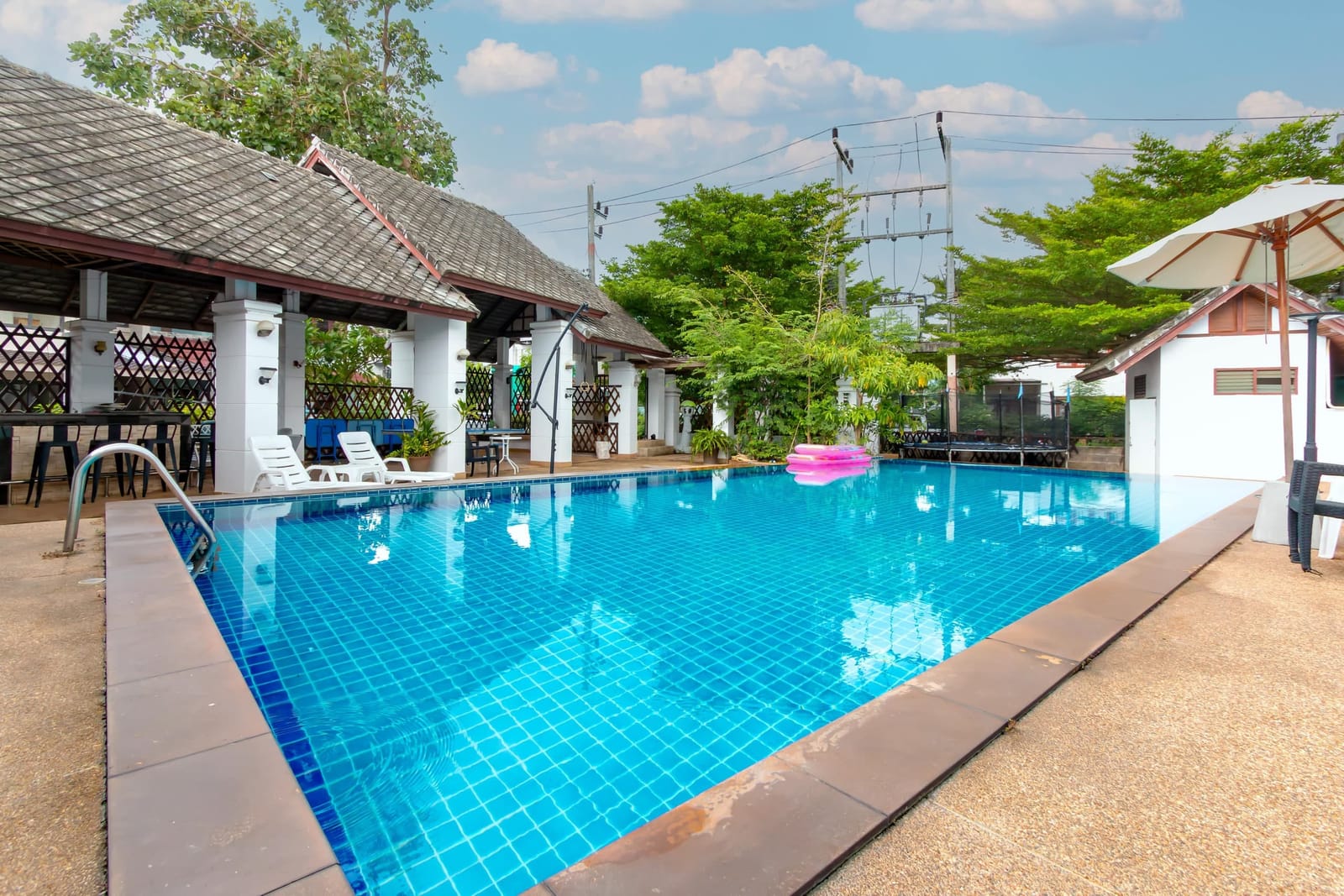 Shared residence pool at Haven House