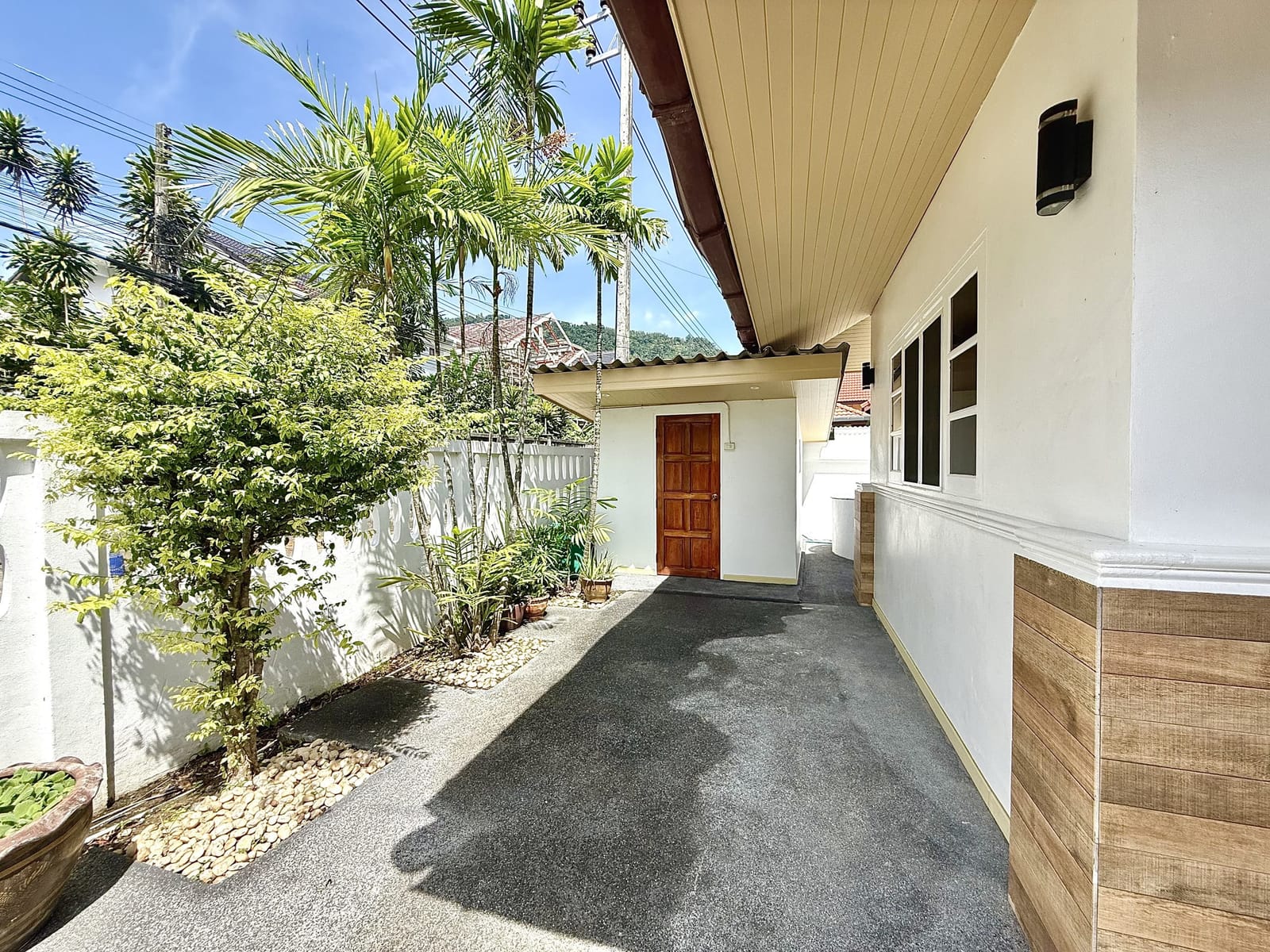 Tropical garden walkway beside Villa Bua