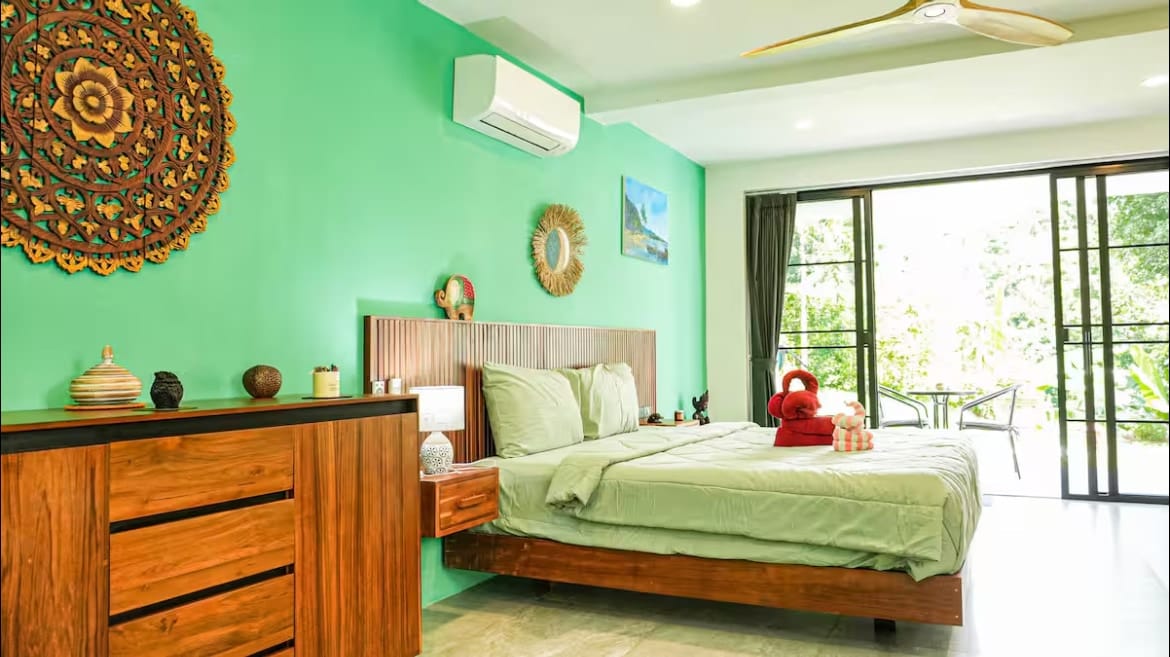 ห้องนอนของ Villa des Princes